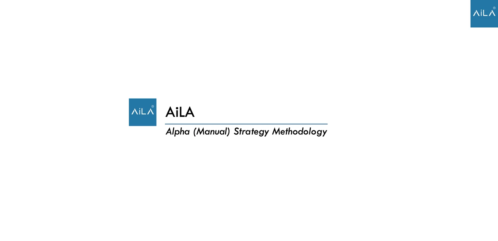 Alpha (Manual) Strategy Methodology